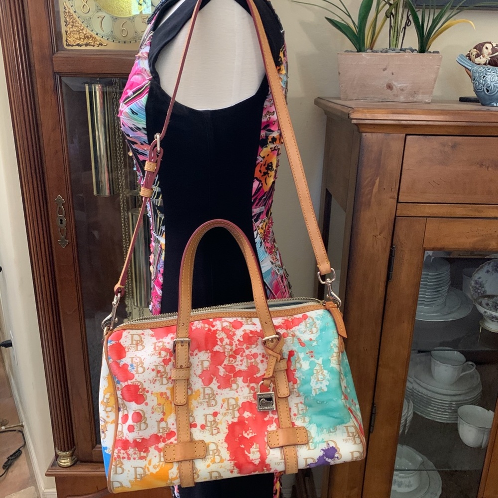 ⭐️ Dooney And Bourke Splash Paint Satchel (RARE)